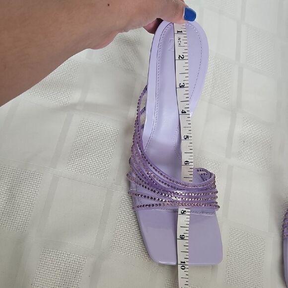Zara Women's Purple Strappy Heels - Picture 5 of 16